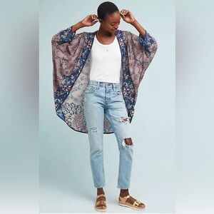 Anthropologie Mahila Paulina Floral Kimono Cocoon Cardigan one size